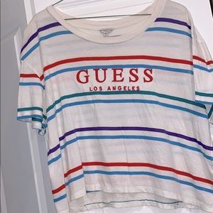 Guess crop colorful T shirt